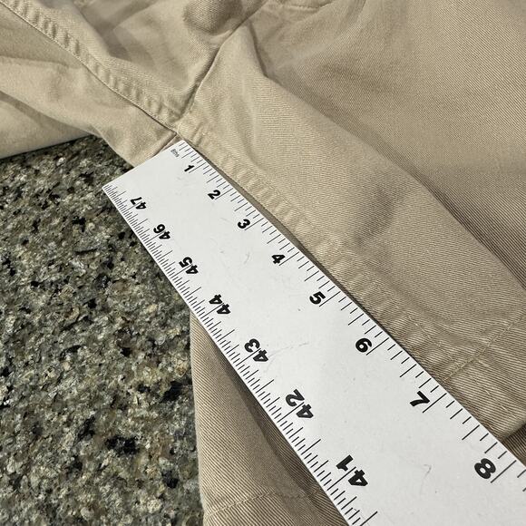 Vintage Gap Shorts Women 7/8 Khaki High Waist Pleated Made USA 90s Button Fly - Picture 7 of 8